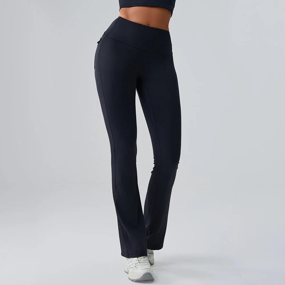 Yoga Pants Sport Leggings Women Flared Yoga Pants High Waist Wide Leg Pants Push Up Woman Tight Fitness Workout Gym Bell-bottoms