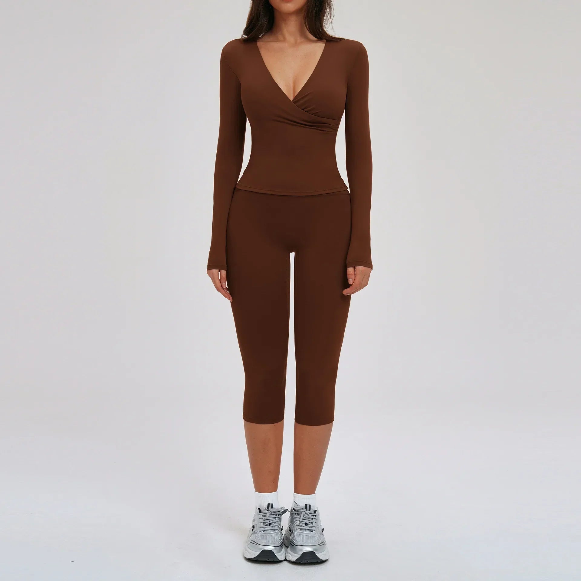 Yoga Suit 2PCS Sports Outfits Women Quick-Drying Gym Set Women Tracksuit Running Workout Long Sleeve Sports Shirt Yoga Clothing