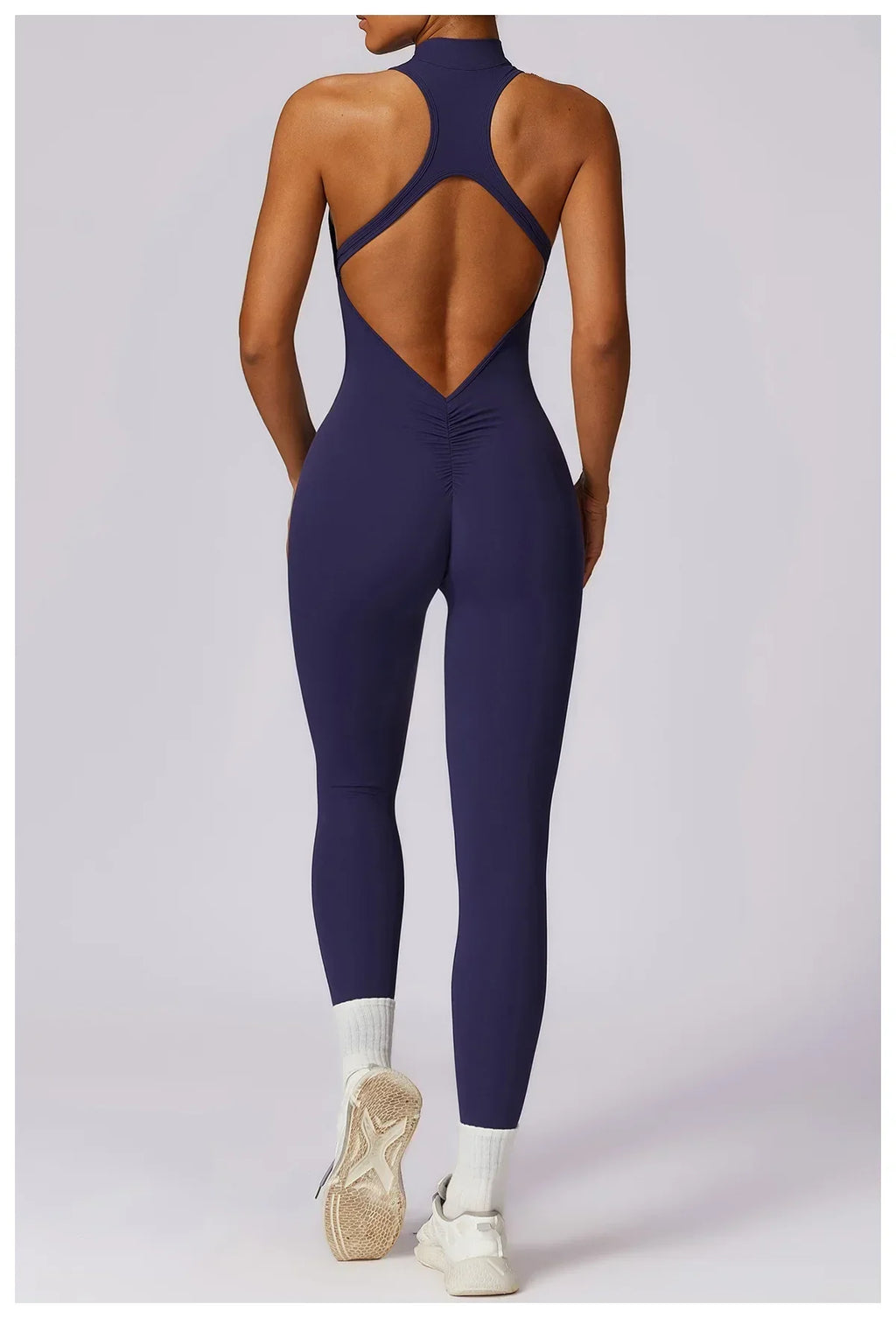 Zipper Yoga Jumpsuit Fitness Sports Overalls Gym Clothing Set Yoga Wear Pilates Workout Clothes Women Outfit Push Up Activewear