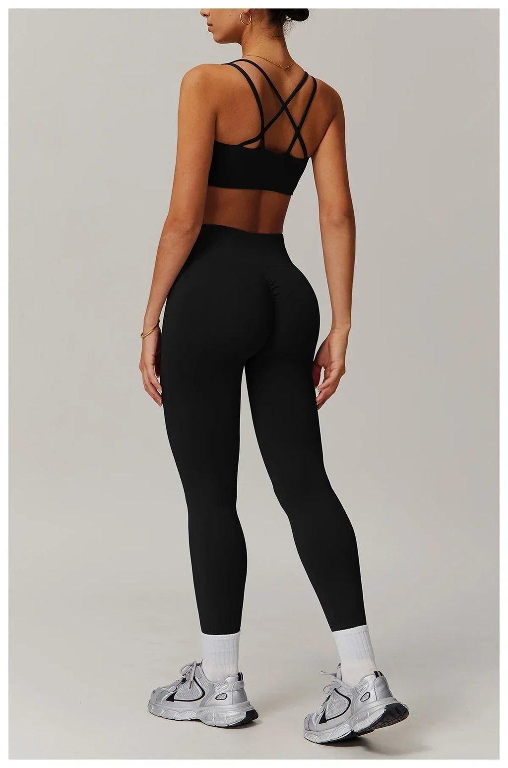 Women's Sports Bra Sexy Criss Cross Straps Back High Support Impact Yoga Underwear Running Fitness Gym Padded Bralette Tops