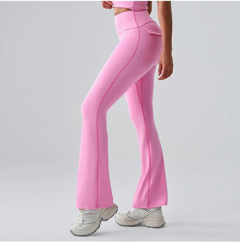 Yoga Pants Sport Leggings Women Flared Yoga Pants High Waist Wide Leg Pants Push Up Woman Tight Fitness Workout Gym Bell-bottoms