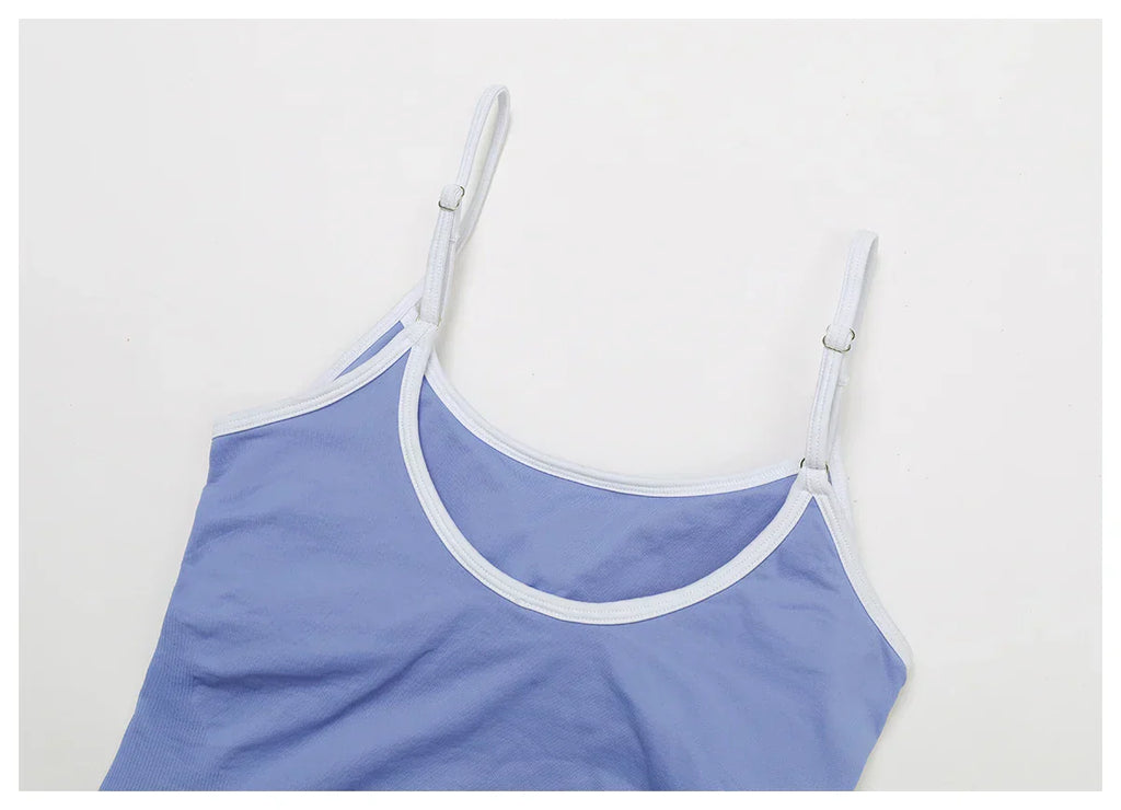 Seamless Sports Fitness Vest with Chest Pad Summer Shockproof Beauty Back Nude Feeling Suit Pilates Training Yoga Top Yoga Bras