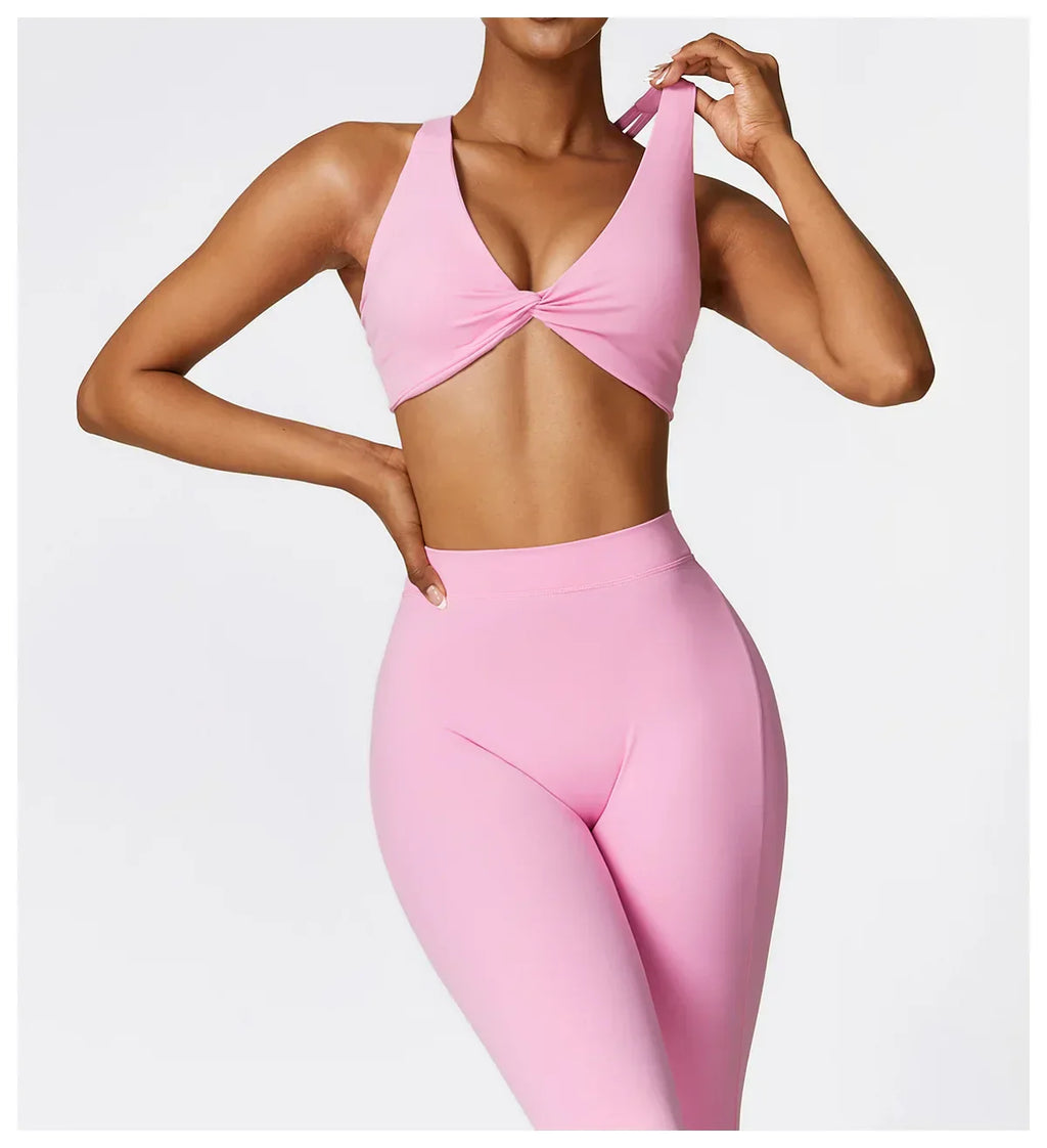 V-shaped Hip Yoga Pants Flare Leggings Women High Waist Wide Leg Pants Women Gym Fitness Sports Flared Pant Dance Trousers