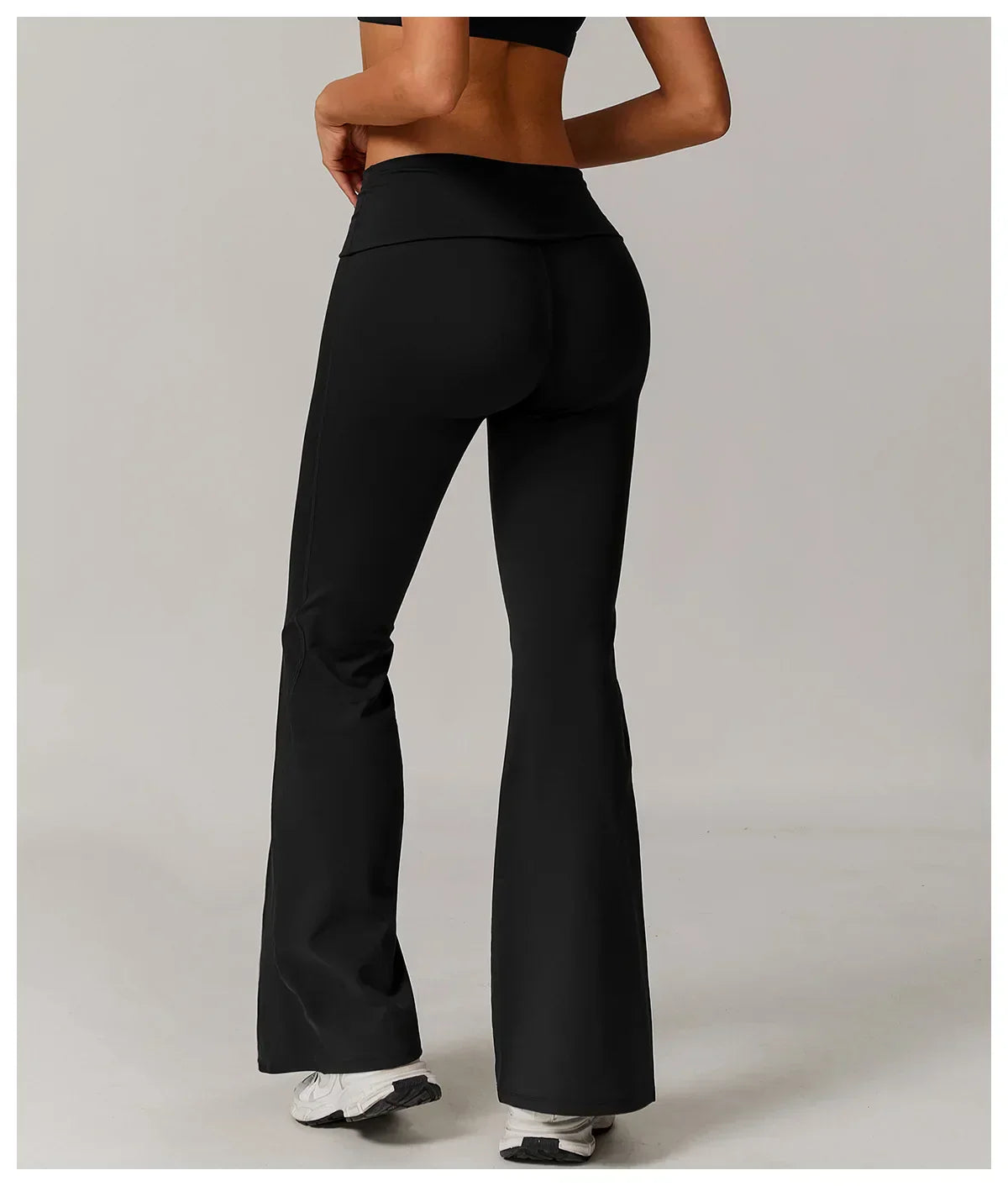 Flare Leggings Yoga Pants Women High Waist Wide Leg Yoga Pants Gym Sports Slim Flared Tights Pants Control Tummy Dance Trousers