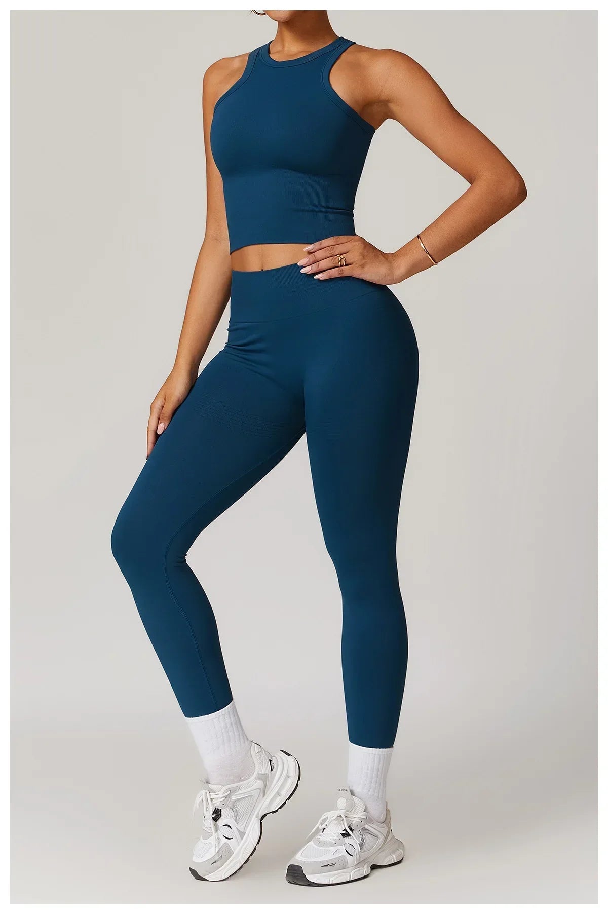 2 Pieces Women's Clothes Seamless Yoga Set Workout Tracksuit Sportswear Gym Clothing High Waist Leggings Fitness Sports Suits
