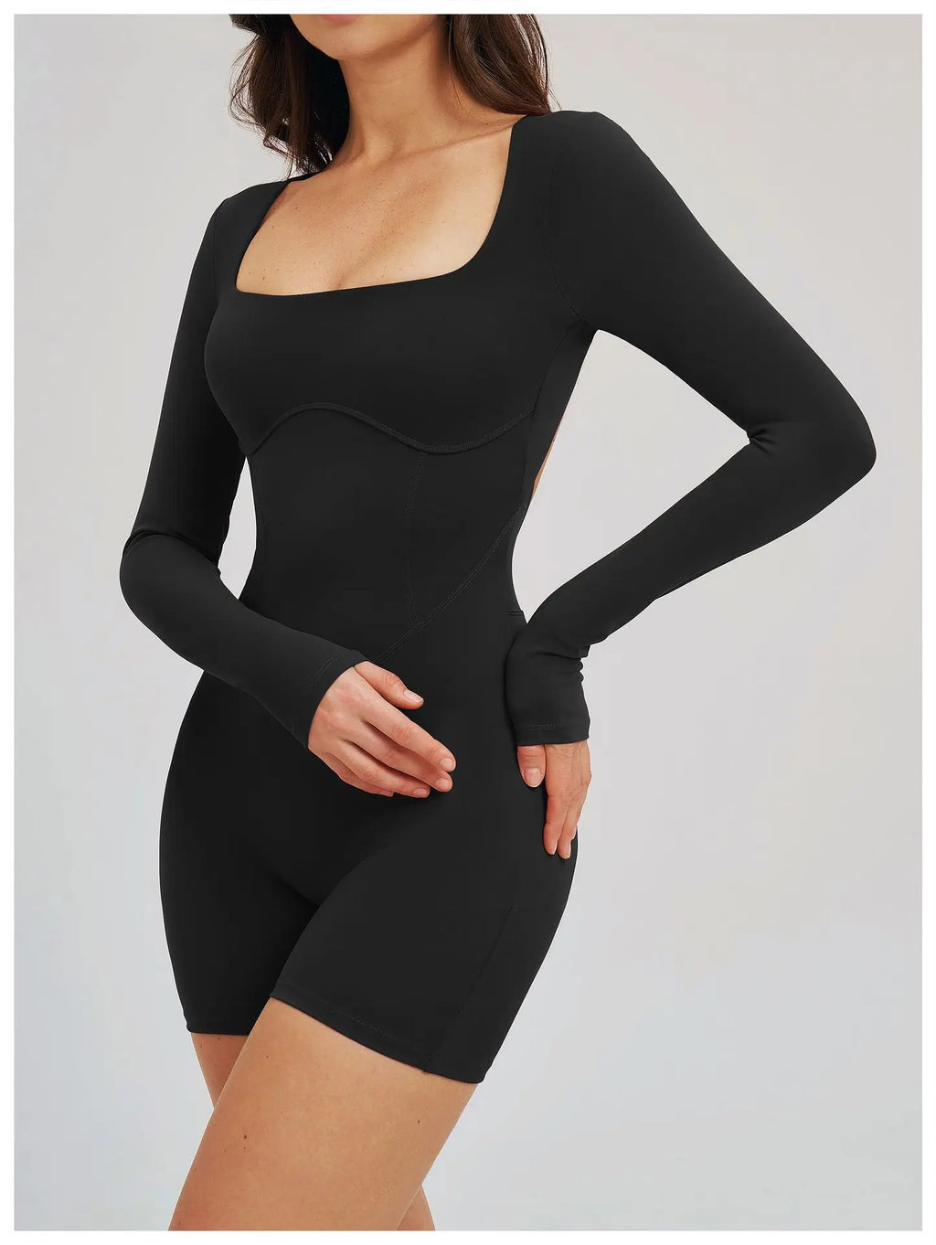 Women Bodysuits Gym Rompers Push Up Workout Clothes Backless Scrunch Fitness Sports Yoga Bodysuit Short Sleeves Fitness Jumpsuit