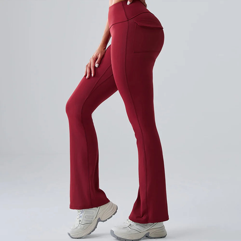 Yoga Pants Sport Leggings Women Flared Yoga Pants High Waist Wide Leg Pants Push Up Woman Tight Fitness Workout Gym Bell-bottoms