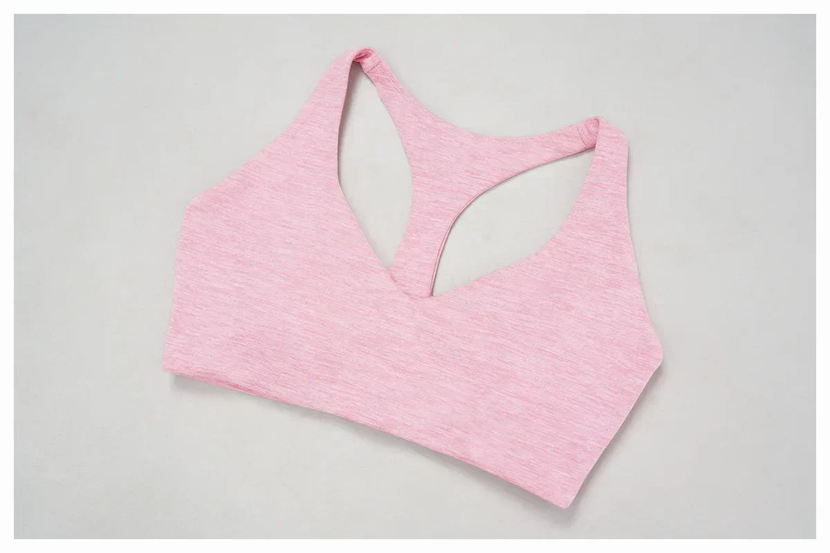 Quick Dry Sports Bra Women Underwear Female Running Gym Bra Push Up Tight Casual Yoga Top V-Neck Bra With Removable Padding Bras