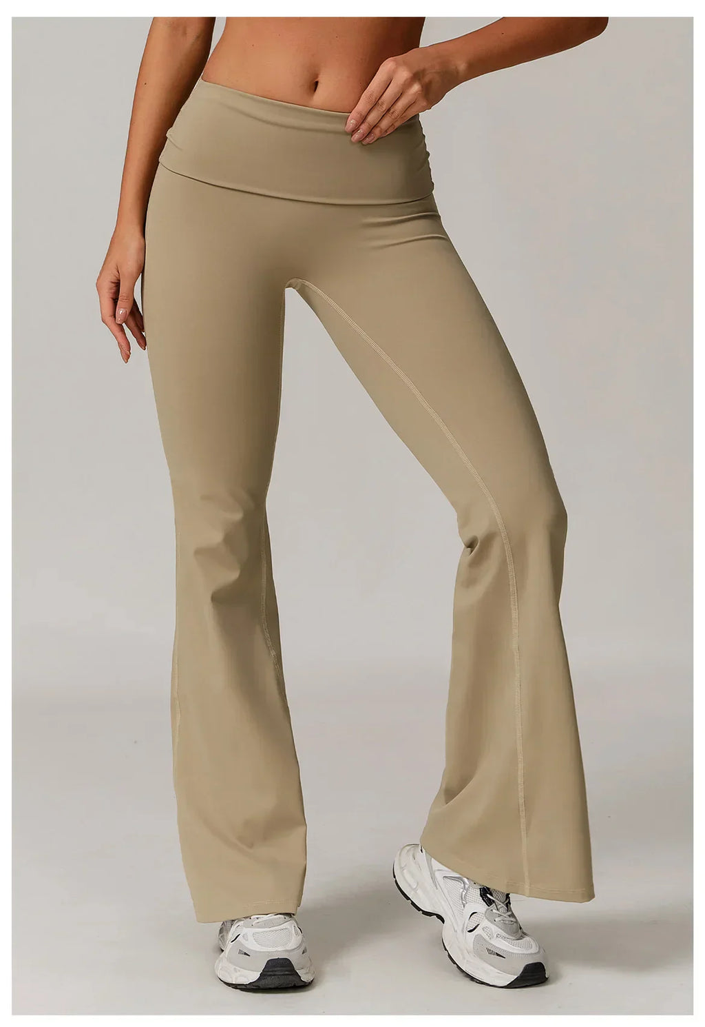 Flare Leggings Yoga Pants Women High Waist Wide Leg Yoga Pants Gym Sports Slim Flared Tights Pants Control Tummy Dance Trousers
