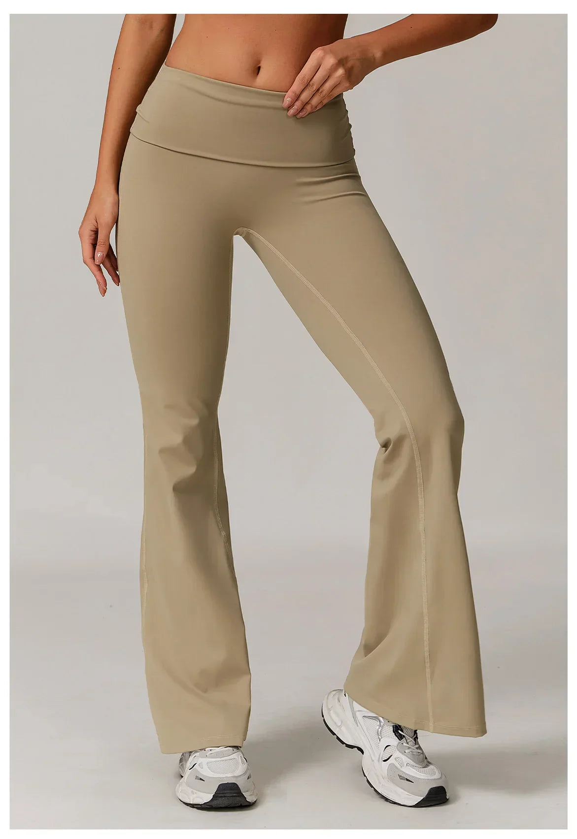 Flare Leggings Yoga Pants Women High Waist Wide Leg Yoga Pants Gym Sports Slim Flared Tights Pants Control Tummy Dance Trousers