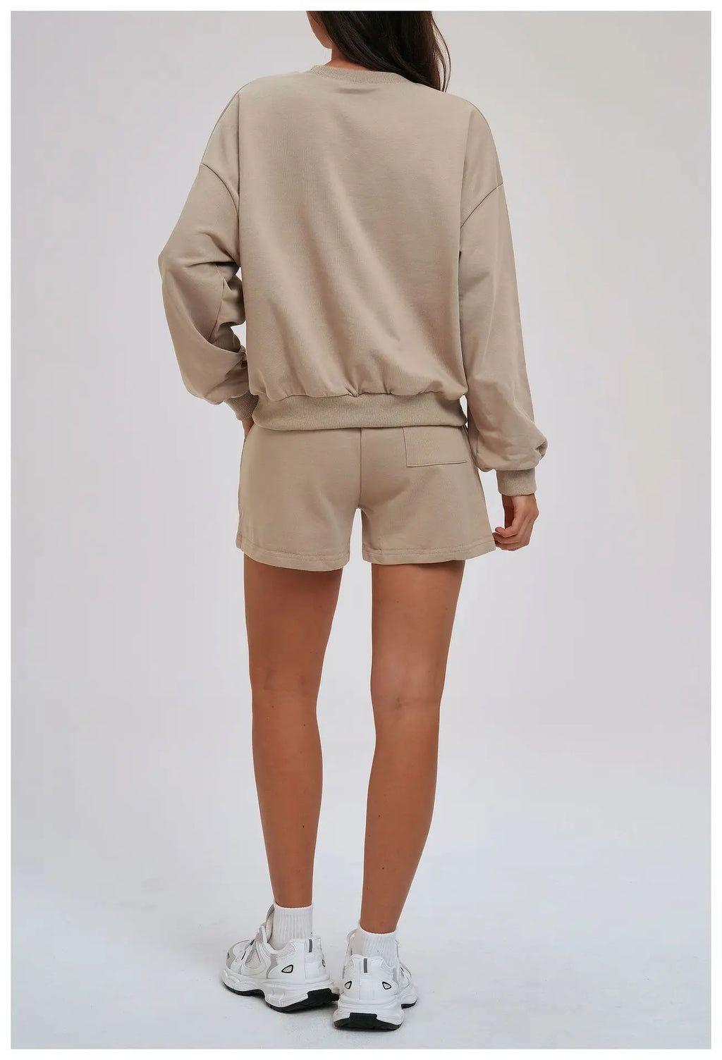 2-piece Yoga Set Women's Hoodie Set Winter Loose Long Sleeved Sports Set Outdoor Fitness Set Cycling Shorts Casual Set
