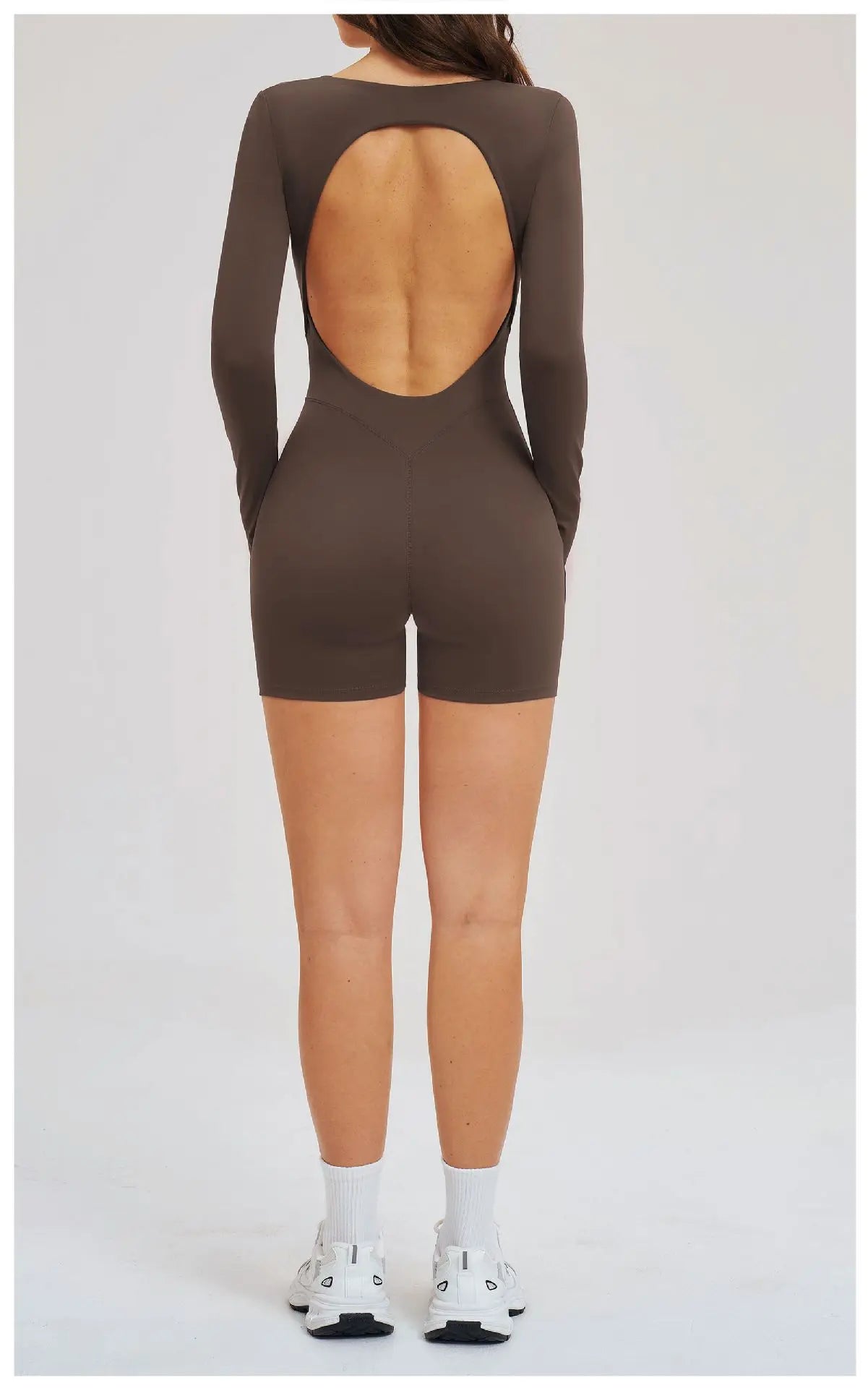 Women Bodysuits Gym Rompers Push Up Workout Clothes Backless Scrunch Fitness Sports Yoga Bodysuit Short Sleeves Fitness Jumpsuit