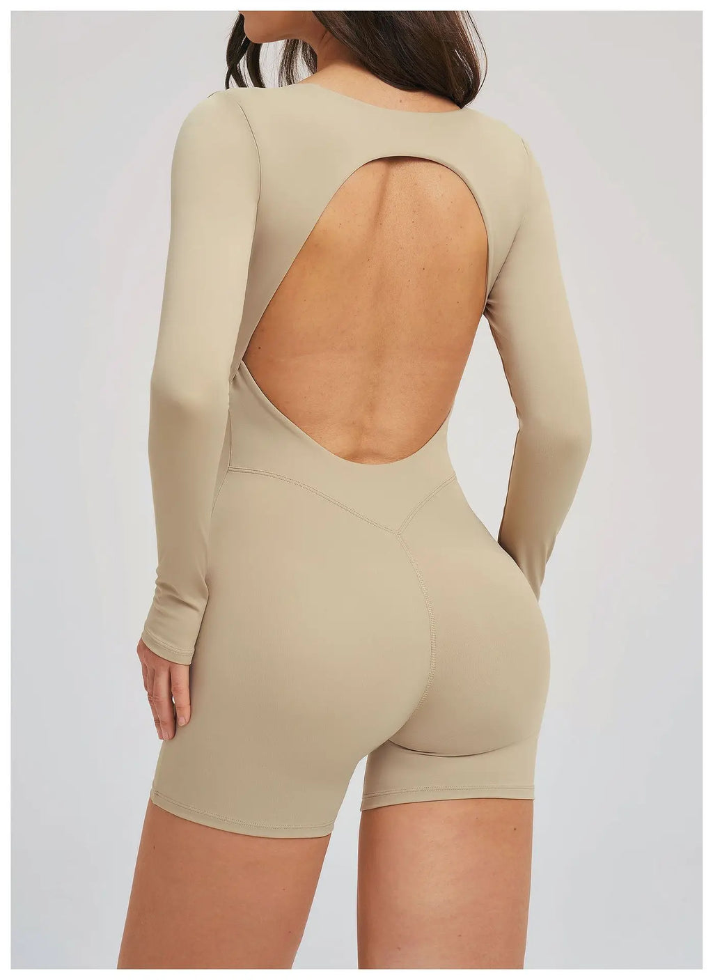 Women Bodysuits Gym Rompers Push Up Workout Clothes Backless Scrunch Fitness Sports Yoga Bodysuit Short Sleeves Fitness Jumpsuit