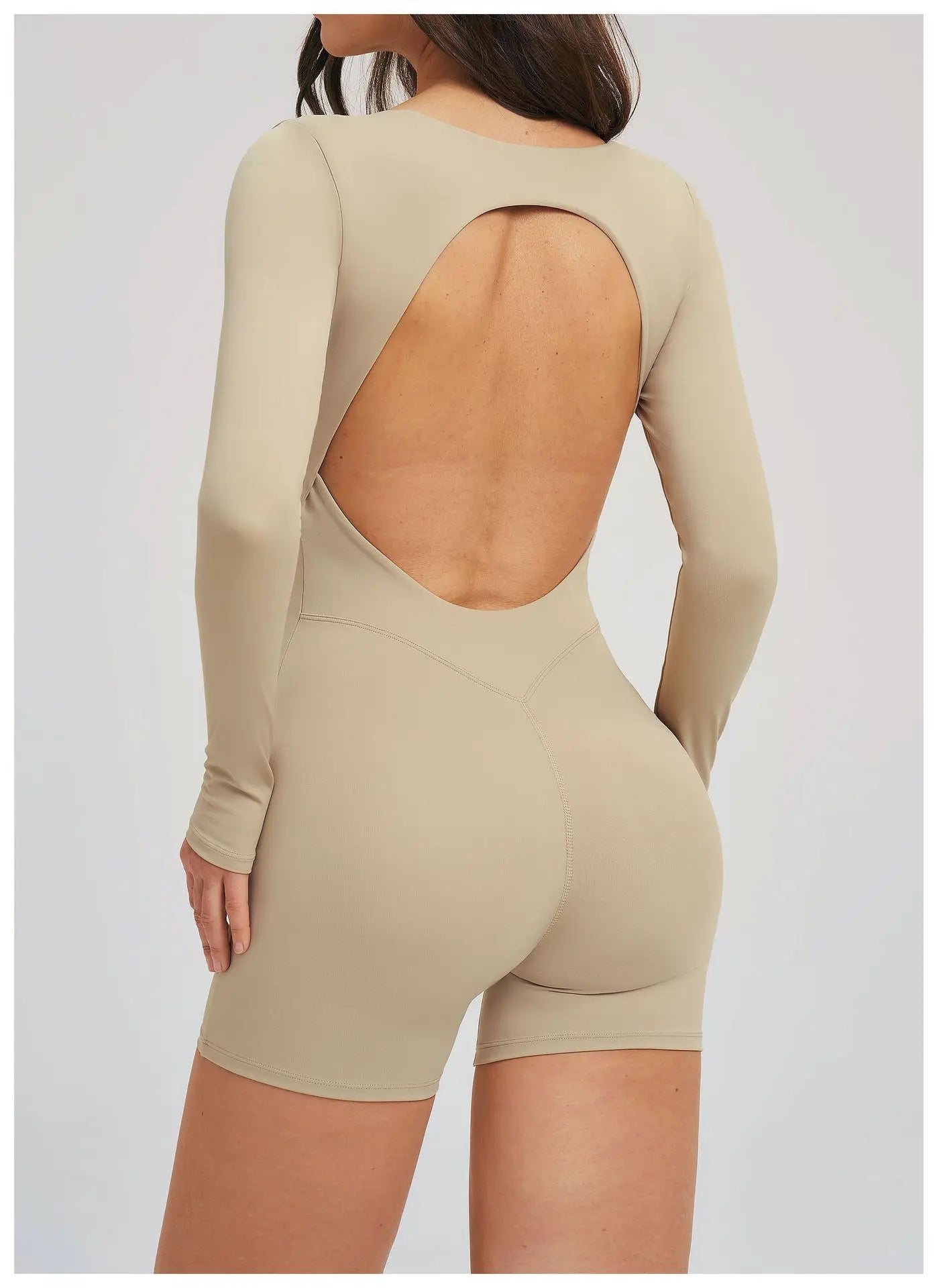 Women Bodysuits Gym Rompers Push Up Workout Clothes Backless Scrunch Fitness Sports Yoga Bodysuit Short Sleeves Fitness Jumpsuit