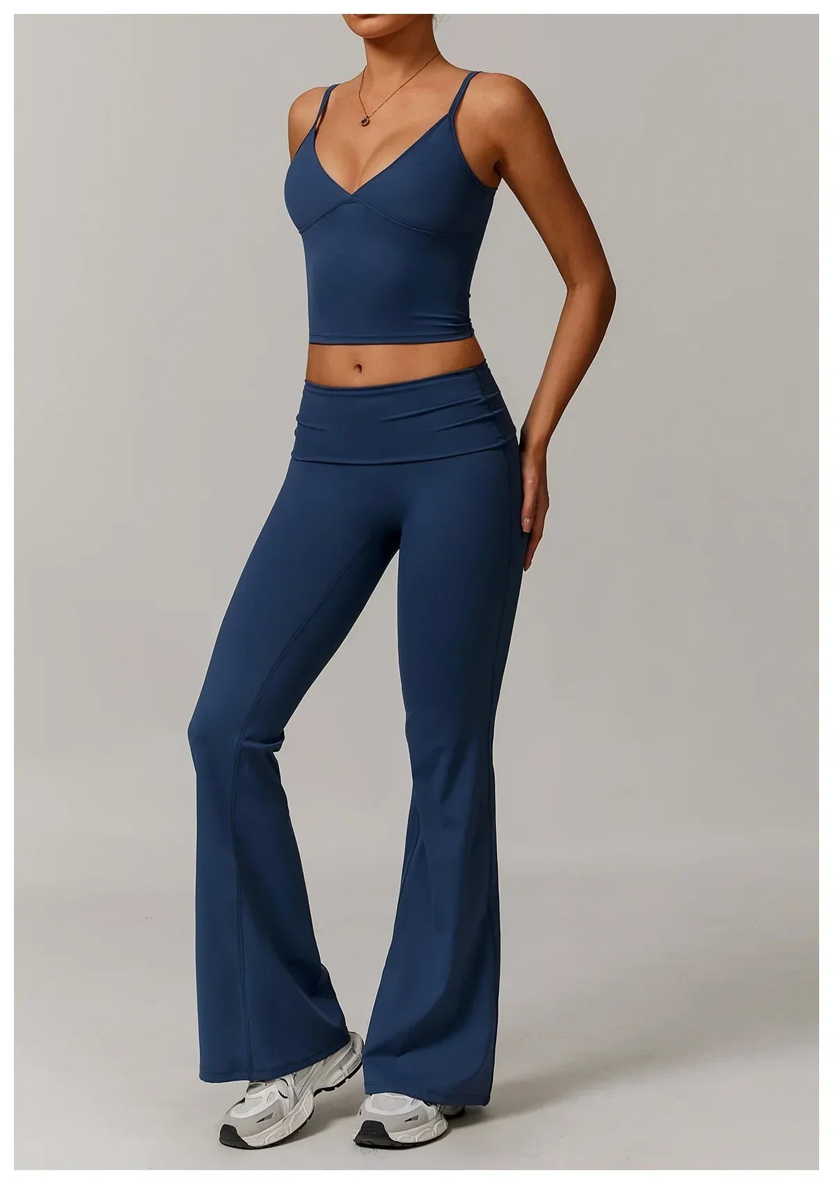 Flare Leggings Yoga Pants Women High Waist Wide Leg Yoga Pants Gym Sports Slim Flared Tights Pants Control Tummy Dance Trousers