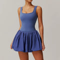 Rompers Women Yoga Jumpsuit Set Sexy Anti Glare One-Piece Jumpsuit Dance Ballet Sports Dress Gym Push up Running Tennis Sports