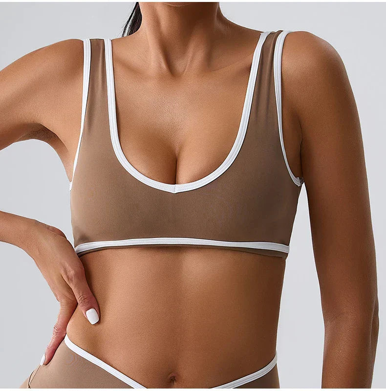 Patchwork Tank Top Women Underwear Gym Women Sports Bra Push Up Crop Tops Fitness Bras Breathable Running Athletic Sportswear
