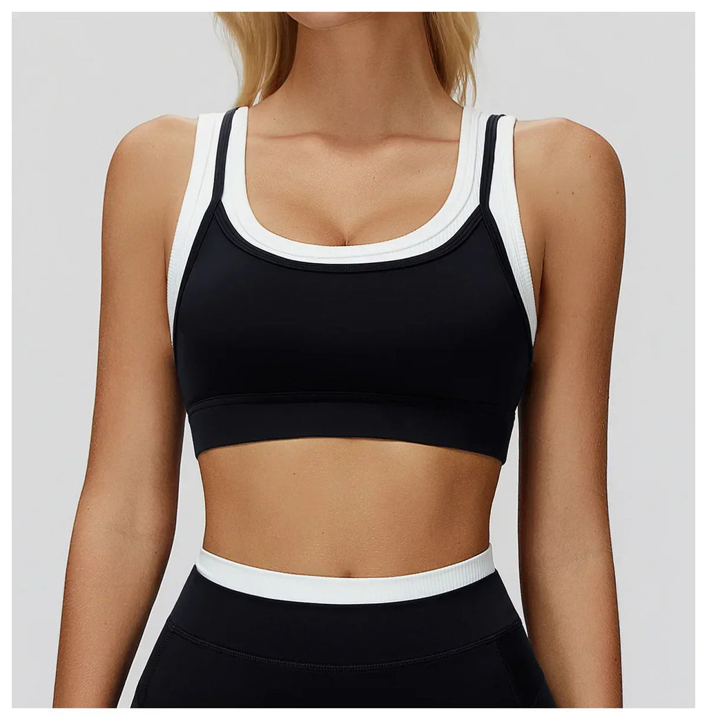 Yoga Underwear Women Sports Bra Breathable Shock Proof Gym Workout Fitness Push up Top Yoga Running Active Sportswear Vest Bra