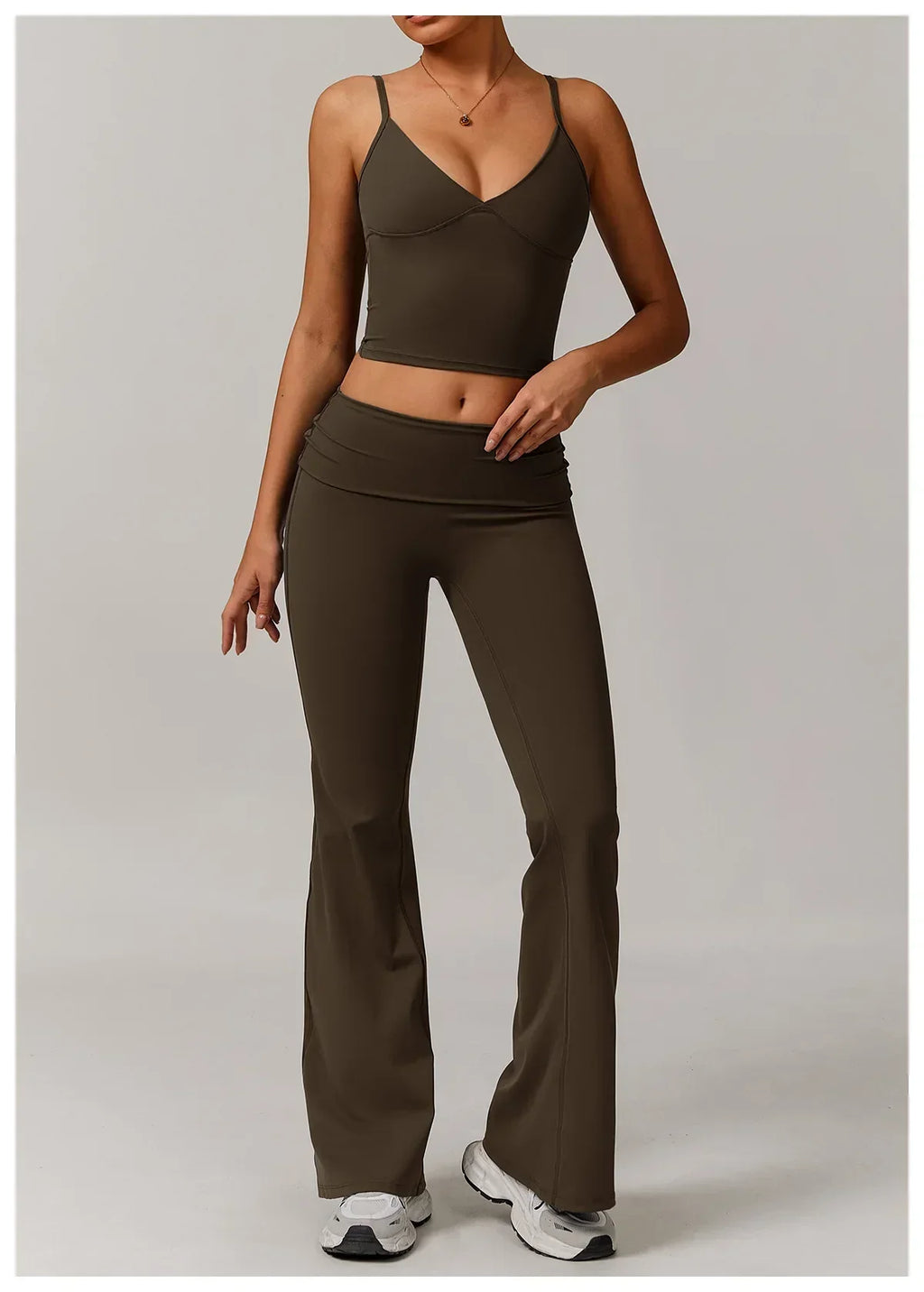 Flare Leggings Yoga Pants Women High Waist Wide Leg Yoga Pants Gym Sports Slim Flared Tights Pants Control Tummy Dance Trousers