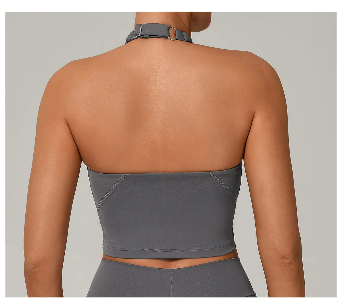 Sexy Impact Sports Bra Women Halter Top High Support Push-up Open Back Gym Bra Shockproof Running Fitness Yoga Workout Underwear