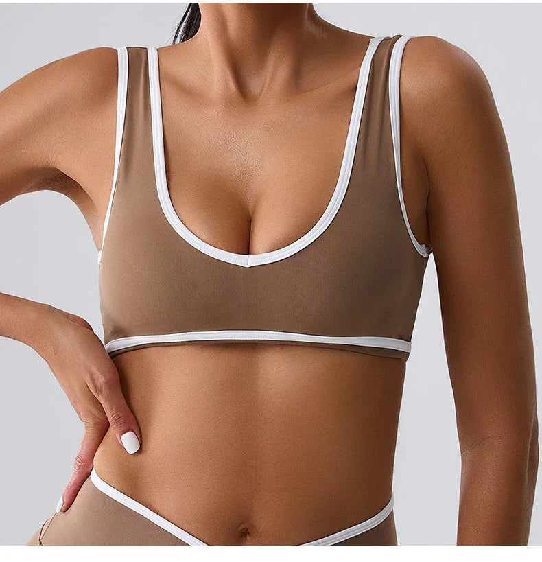 Patchwork Tank Top Women Underwear Gym Women Sports Bra Push Up Crop Tops Fitness Bras Breathable Running Athletic Sportswear