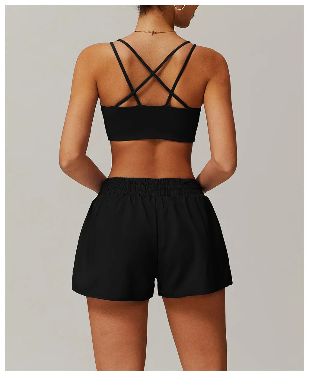 Women's Sports Bra Sexy Criss Cross Straps Back High Support Impact Yoga Underwear Running Fitness Gym Padded Bralette Tops