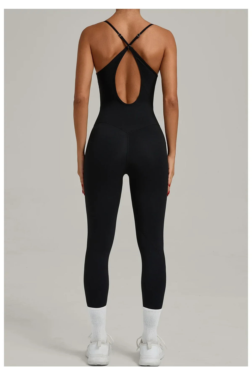 Fitness Jumpsuit Women Tracksuit Sports Playsuit Running One Piece Yoga Suit Scrunch Backless Set Rompers Gym Clothes