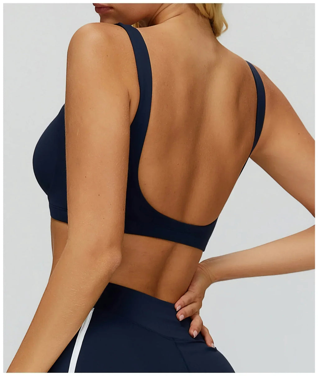 Fitness Underwear Workout Tops Gym Push Up Fitness Sports Bras Sexy Athletic Sport Bra Women Backless Running Gym Yoga Crop Top