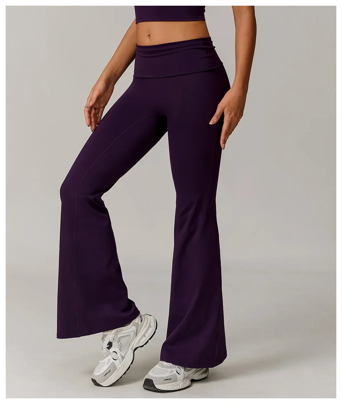 Flare Leggings Yoga Pants Women High Waist Wide Leg Yoga Pants Gym Sports Slim Flared Tights Pants Control Tummy Dance Trousers