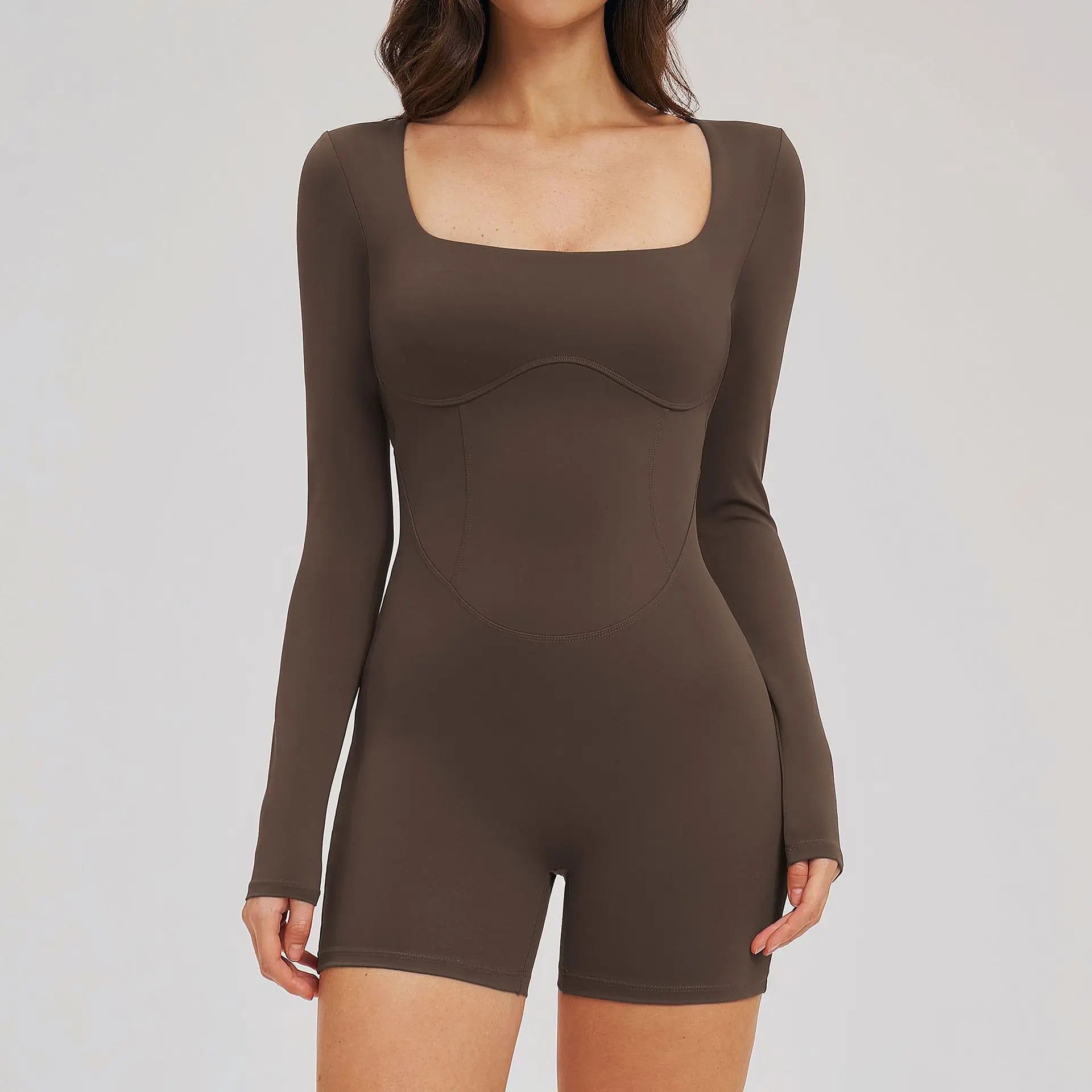 Women Bodysuits Gym Rompers Push Up Workout Clothes Backless Scrunch Fitness Sports Yoga Bodysuit Short Sleeves Fitness Jumpsuit