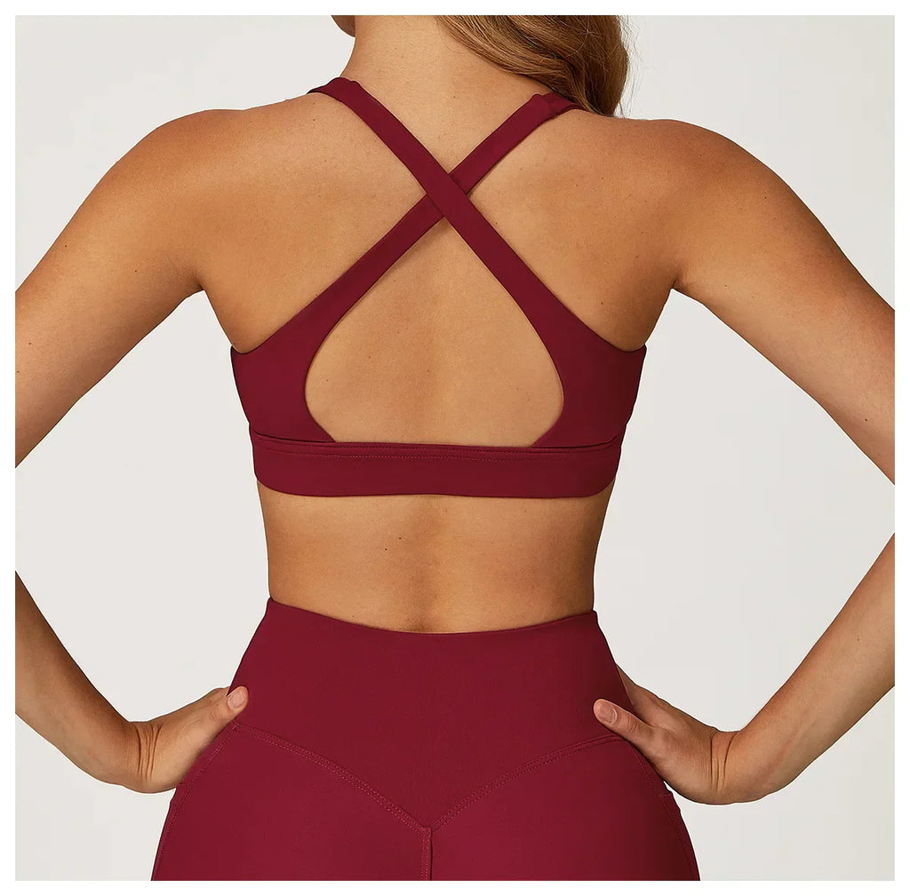 Fitness Bra Women Workout Tops Gym Underwear Fitness Sports Bra Sexy Athletic Sport Bra Women Backless Push Up Gym Yoga Crop Top
