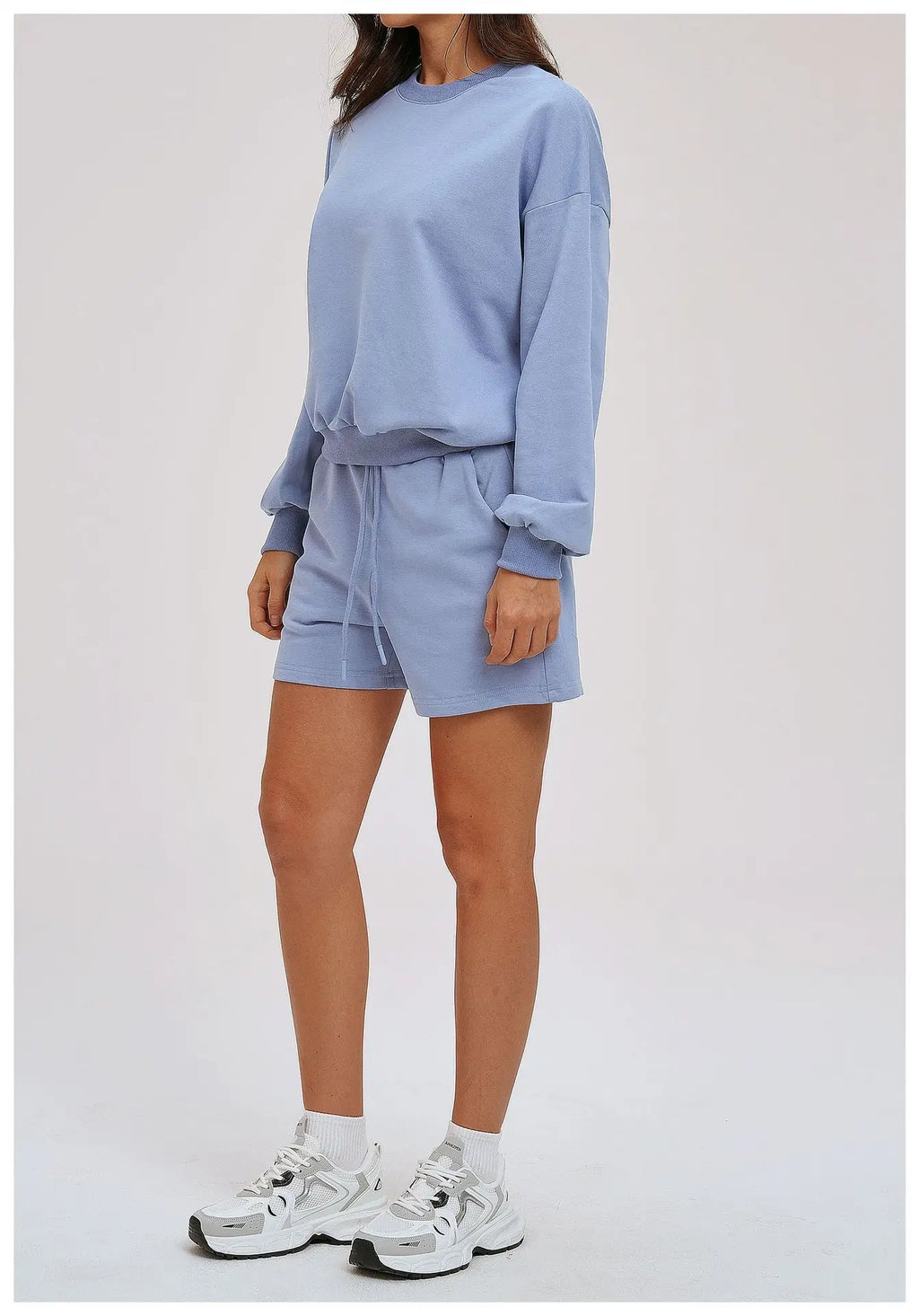 2-piece Yoga Set Women's Hoodie Set Winter Loose Long Sleeved Sports Set Outdoor Fitness Set Cycling Shorts Casual Set