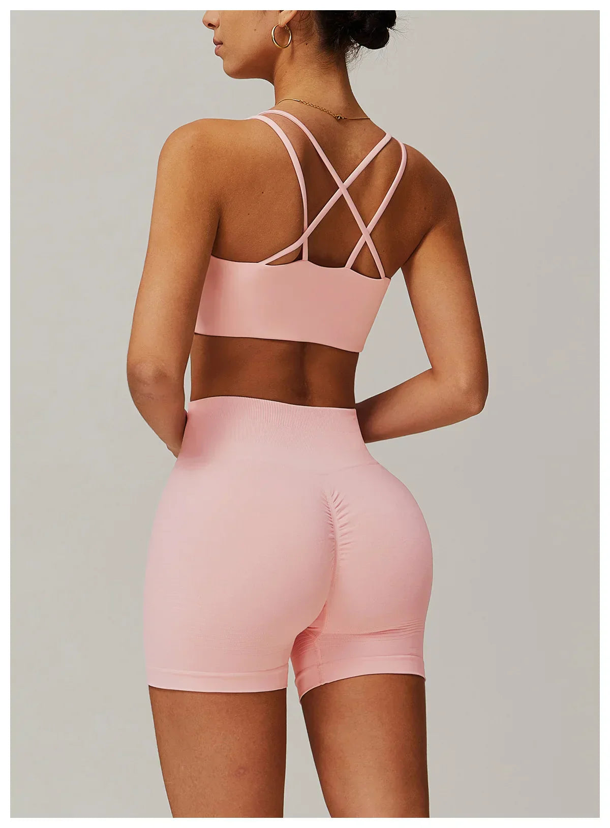 Women's Sports Bra Sexy Criss Cross Straps Back High Support Impact Yoga Underwear Running Fitness Gym Padded Bralette Tops