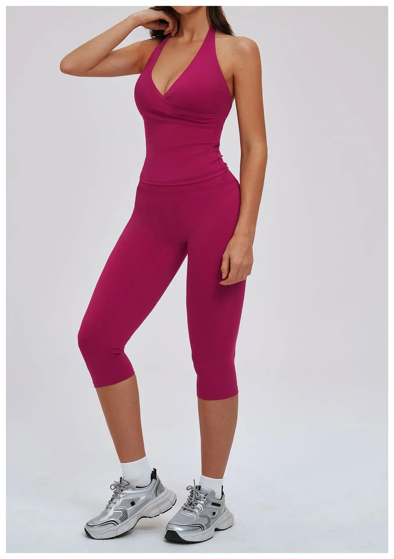 Yoga Suit 2PCS Sports Outfits Women Quick-Drying Gym Set Women Tracksuit Running Workout Long Sleeve Sports Shirt Yoga Clothing