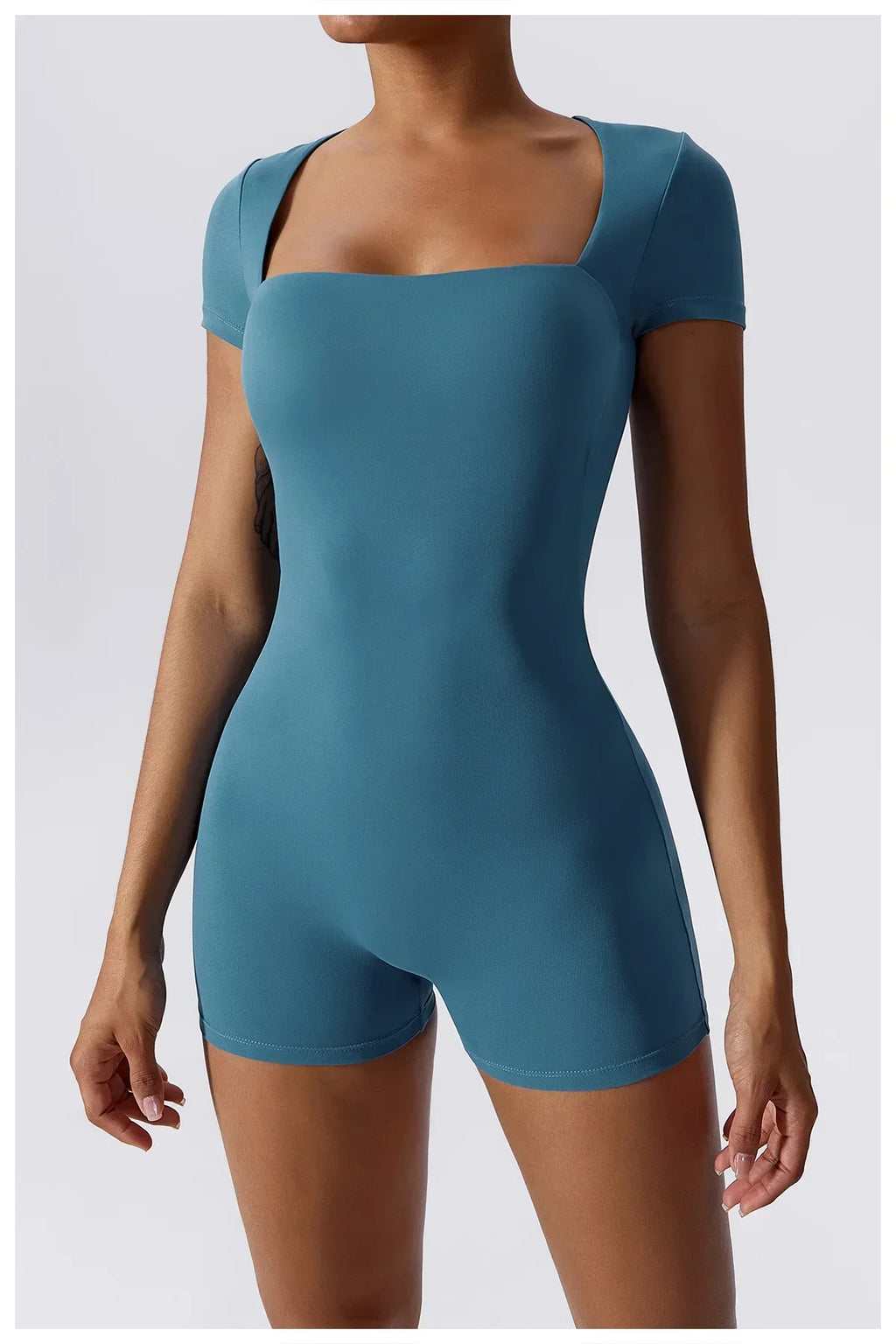Yoga Set Women Jumpsuits Short One Piece Sports Suit Short Sleeve Gym Clothes Push Up Training Fitness Yoga Bodysuit Sportswear