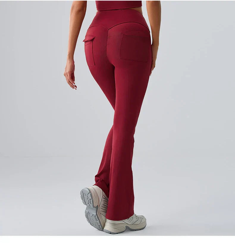 Yoga Pants Sport Leggings Women Flared Yoga Pants High Waist Wide Leg Pants Push Up Woman Tight Fitness Workout Gym Bell-bottoms