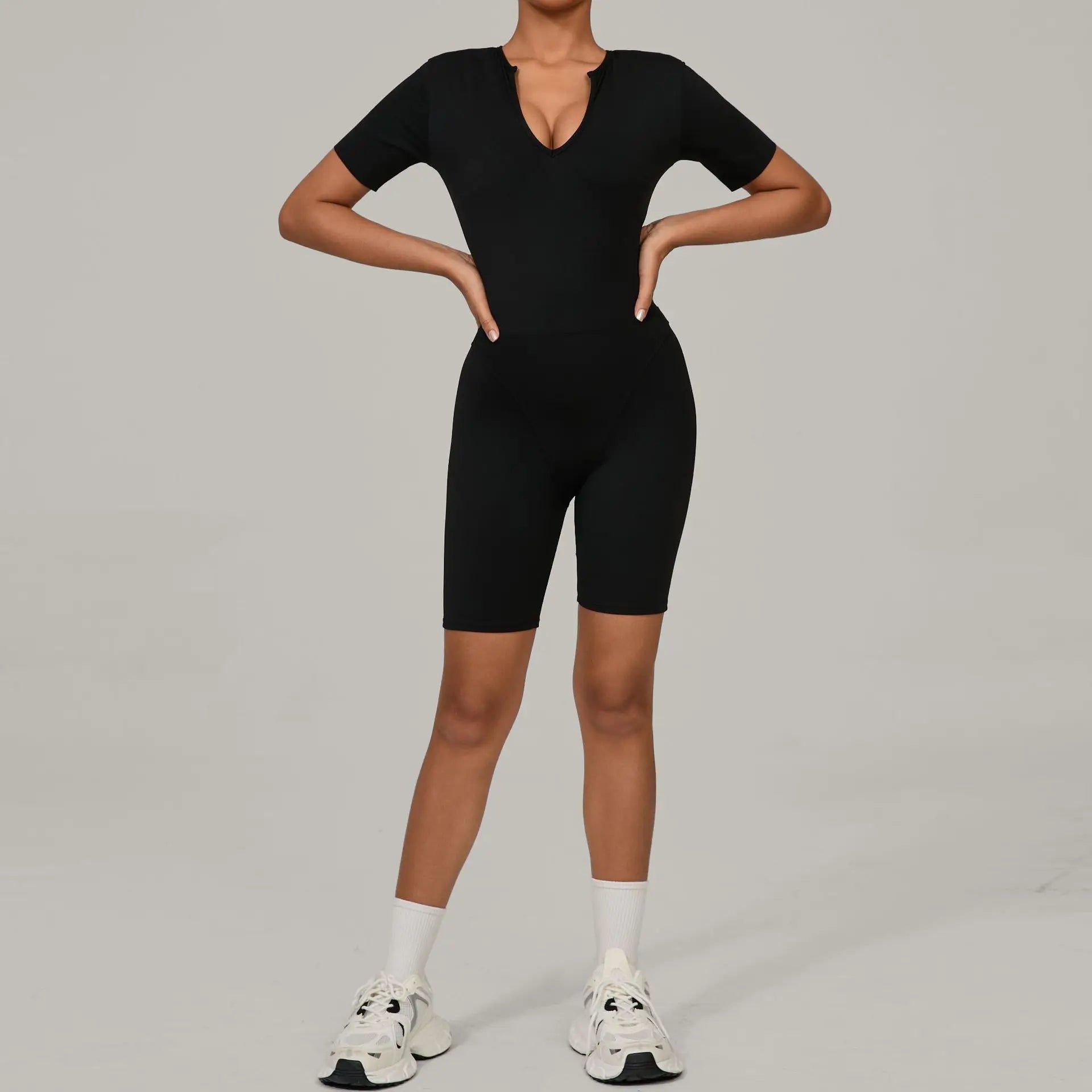 Summer Jumpsuits Short Sleeve Yoga Bodysuit Women Yoga Set Gym Tracksuit Push-up Rompers Workout Clothes Dance Fitness Bodysuit