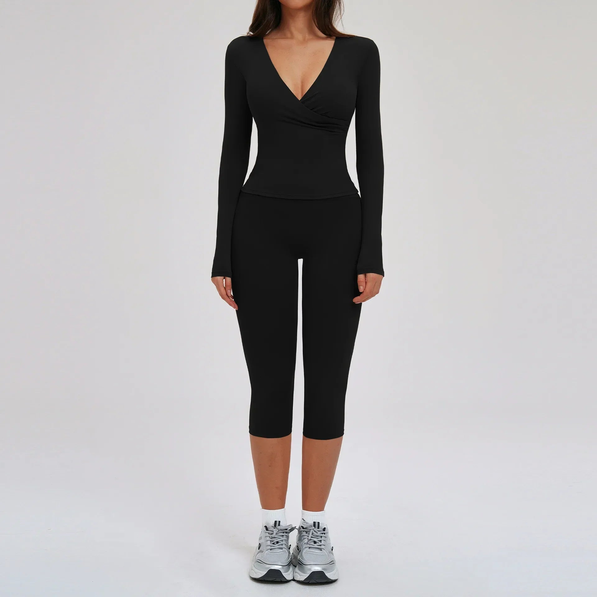 Yoga Suit 2PCS Sports Outfits Women Quick-Drying Gym Set Women Tracksuit Running Workout Long Sleeve Sports Shirt Yoga Clothing