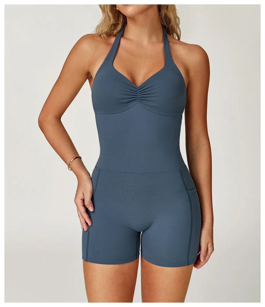 Jumpsuit Women Bodysuits Gym Set Push Up Workout Clothes Fitness Sportswear Sports Yoga Suit Quick Drying Sports Yoga Clothing
