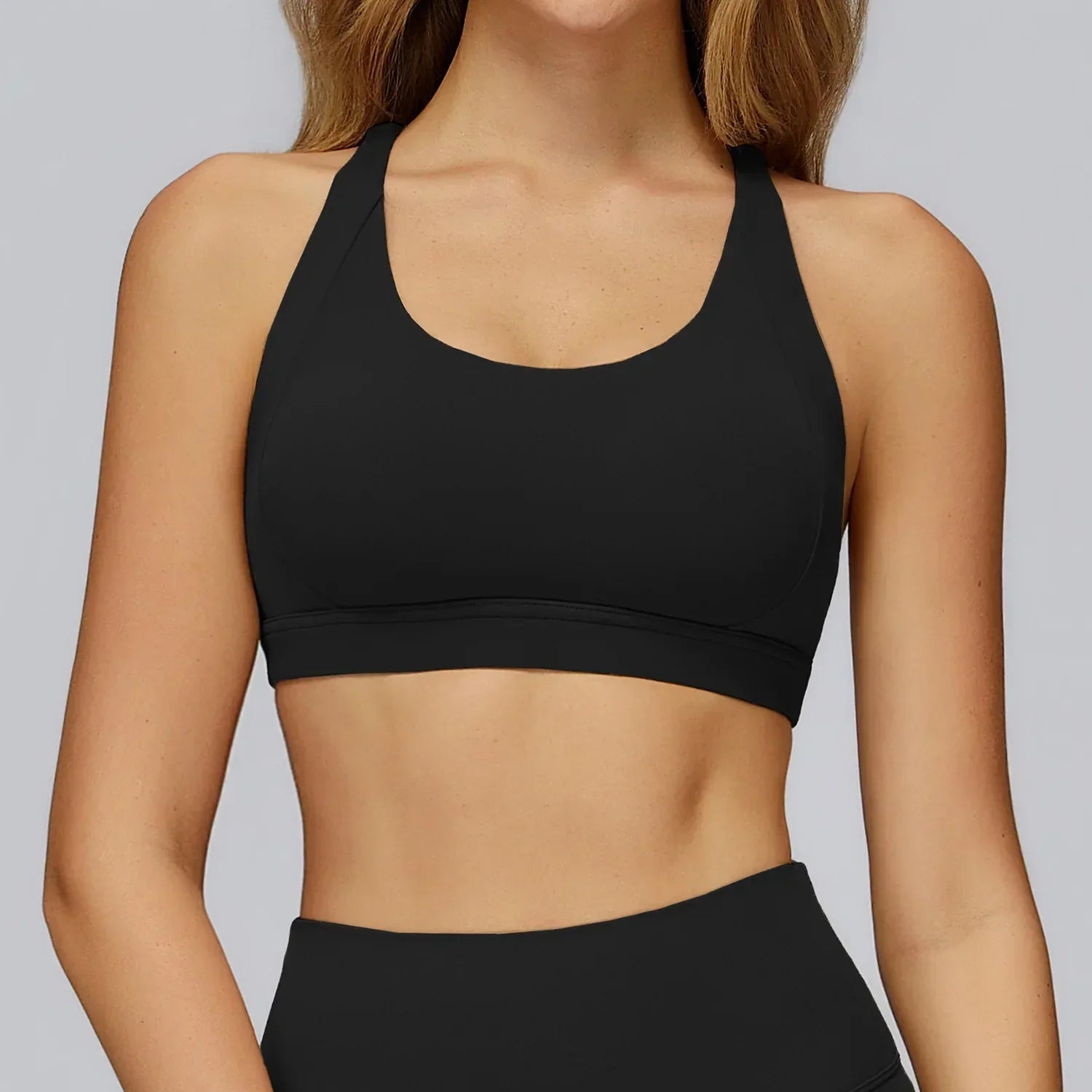 Women Tops Back Cross Strap Tank Top Push Up Underwear Running Sports Bra Breathable Soft Fitness Beauty Solid Color Yoga Bra