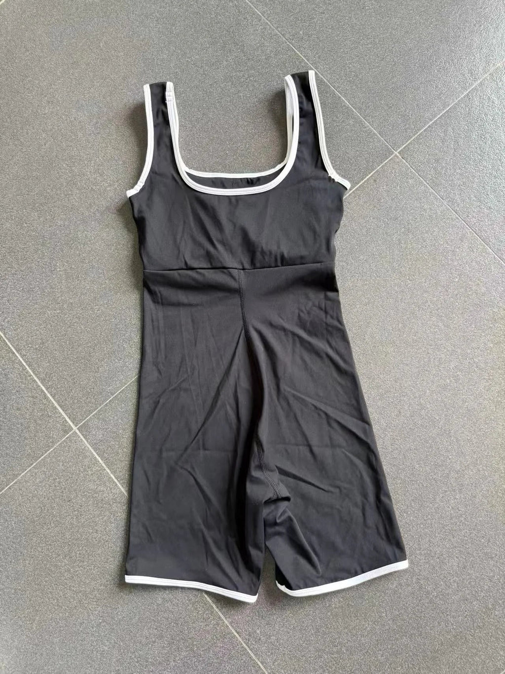 Women Color Blocked Yoga Jumpsuit Sleeveless Romper Elastic Quick Drying Fitness Workout Sportswear One-Piece Short Yoga Clothes