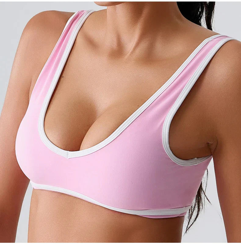 Patchwork Tank Top Women Underwear Gym Women Sports Bra Push Up Crop Tops Fitness Bras Breathable Running Athletic Sportswear
